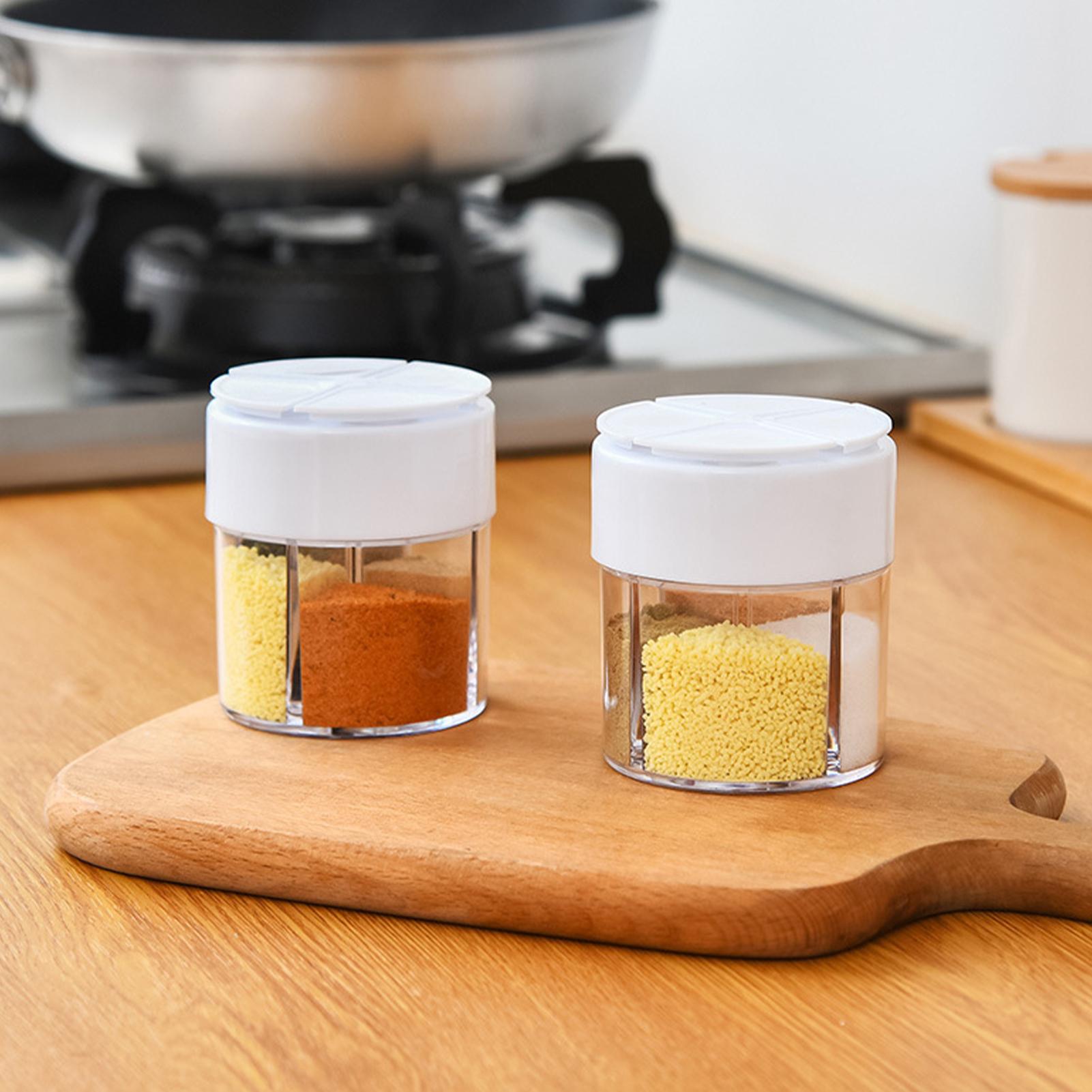 Camping Cooking Easy - Seasoning Containers Clear Salt Container With