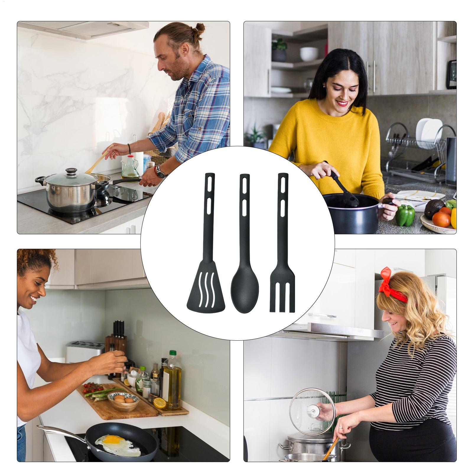Camping Cooking And Eating Set - 3PCS Utensils Set Serving Cooking Kitchen