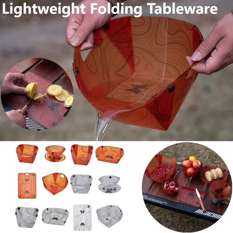 Camping Cooking Oil - Foldable Camping Tableware Portable Bowl Dinner