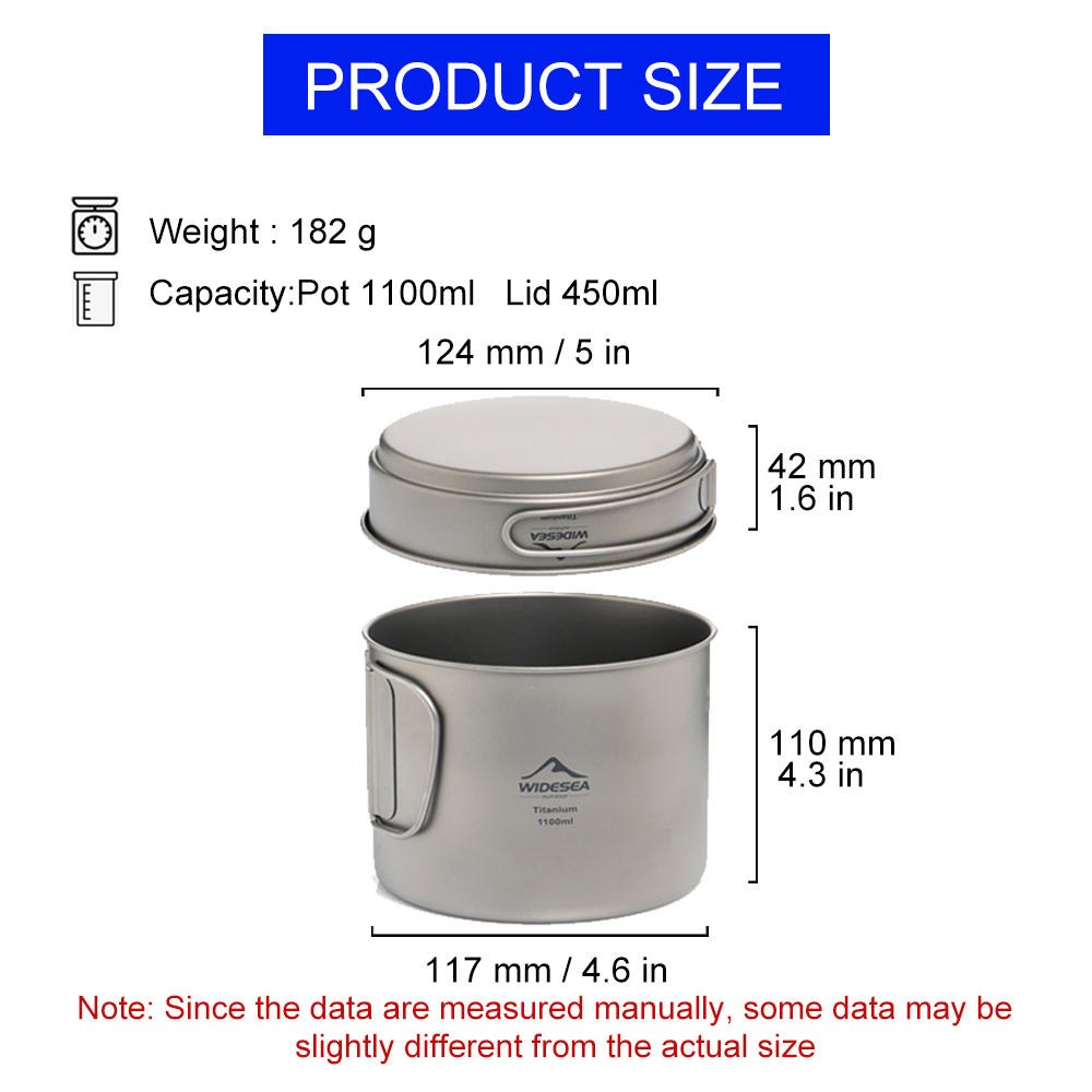 Widesea Ultralight Titanium Ca - đánh giá và giá Camping Cooking Cup