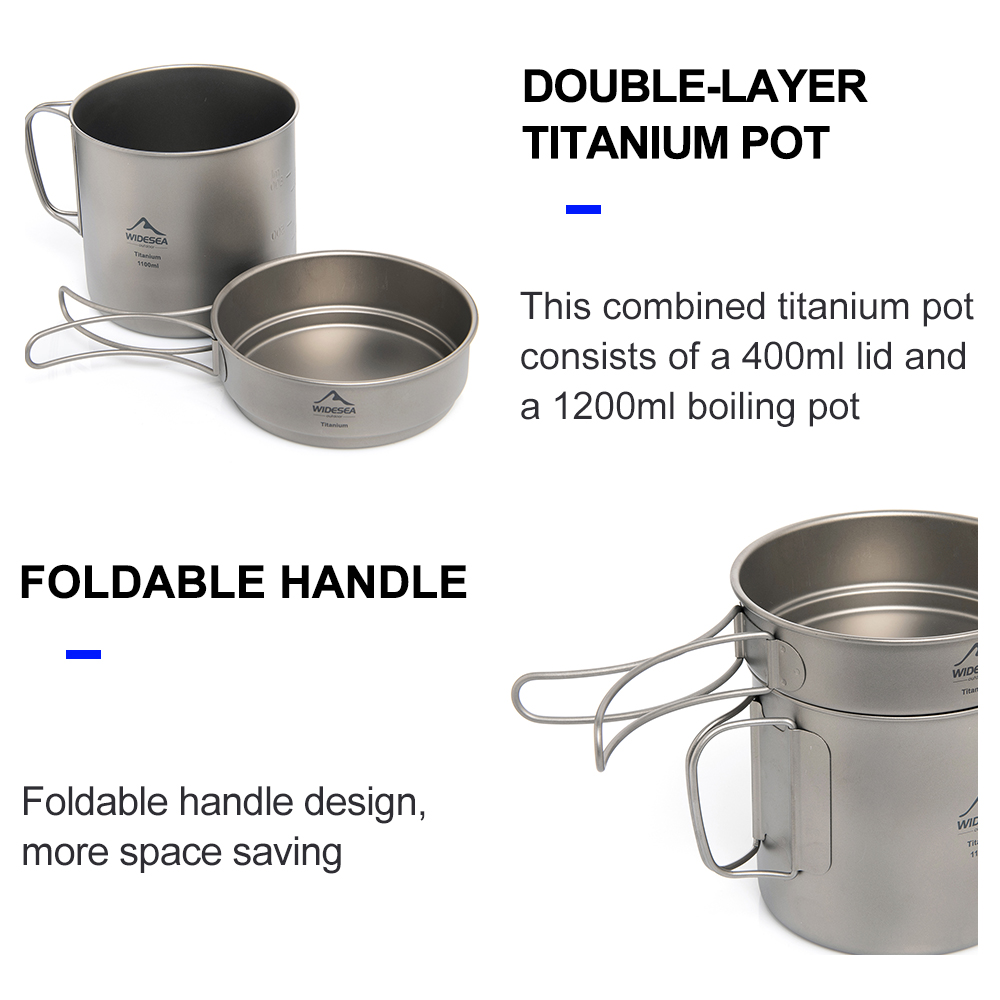 Widesea Ultralight Titanium Ca - đánh giá và giá Camping Cooking Cup