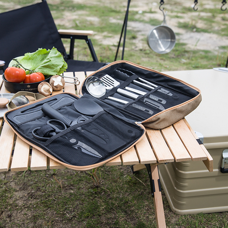 8pcs Camping Kitchen Cookware  - đánh giá và giá Camping Outdoor Cooking Equipment