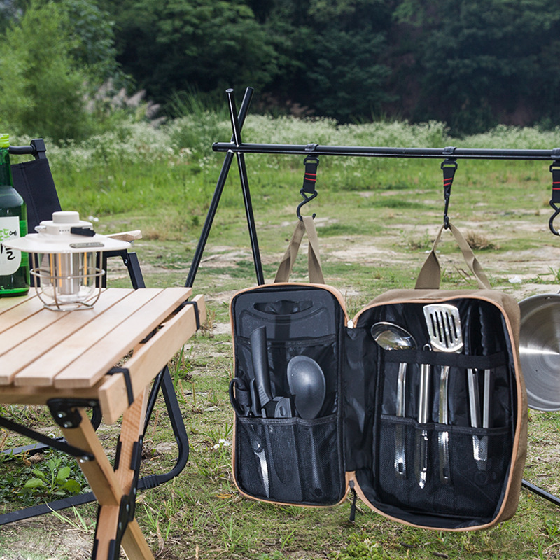 8pcs Camping Kitchen Cookware  - đánh giá và giá Camping Outdoor Cooking Equipment