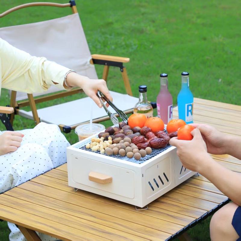 Portable Charcoal BBQ Grill Sq - đánh giá và giá Cooking Outdoor Camping