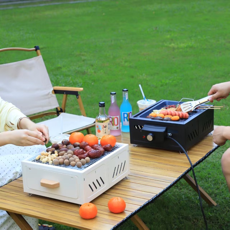 Portable Charcoal BBQ Grill Sq - đánh giá và giá Cooking Outdoor Camping
