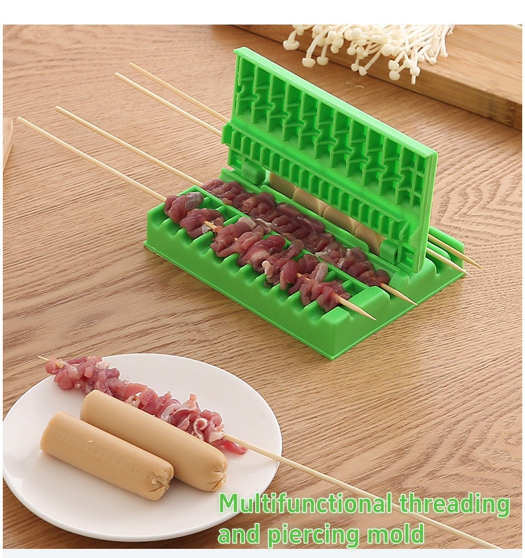 Plastic BBQ Skewer Maker Quick - đánh giá và giá Camping Cooking Vegetables