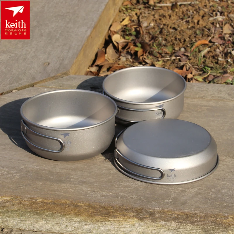 Keith 3PCS Titanium Cookware P - đánh giá và giá Camping Outdoor Cooking Equipment