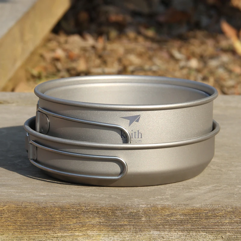 Keith 3PCS Titanium Cookware P - đánh giá và giá Camping Outdoor Cooking Equipment