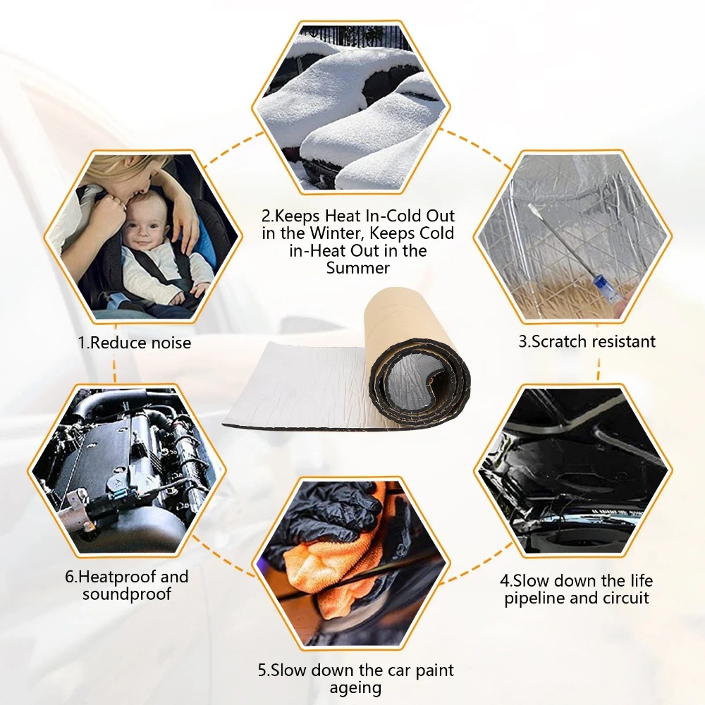 5/10MM Sound Deadener Heat Ins - đánh giá và giá Aluminum Foil Heavy Duty
