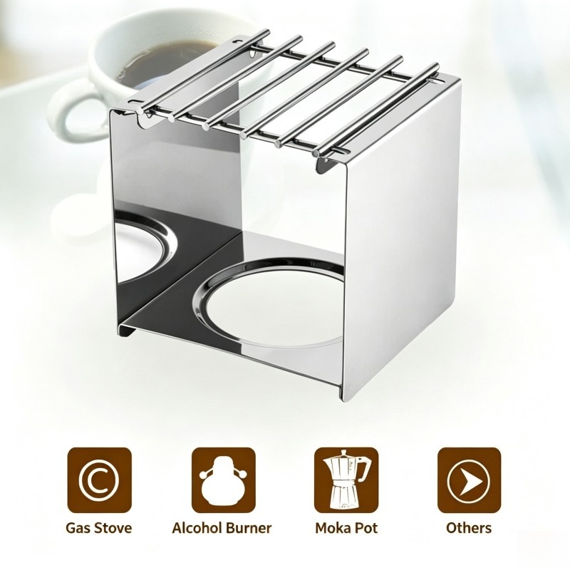 Stainless Steel Square Coffee  - đánh giá và giá Camping Outdoor Cooking Equipment