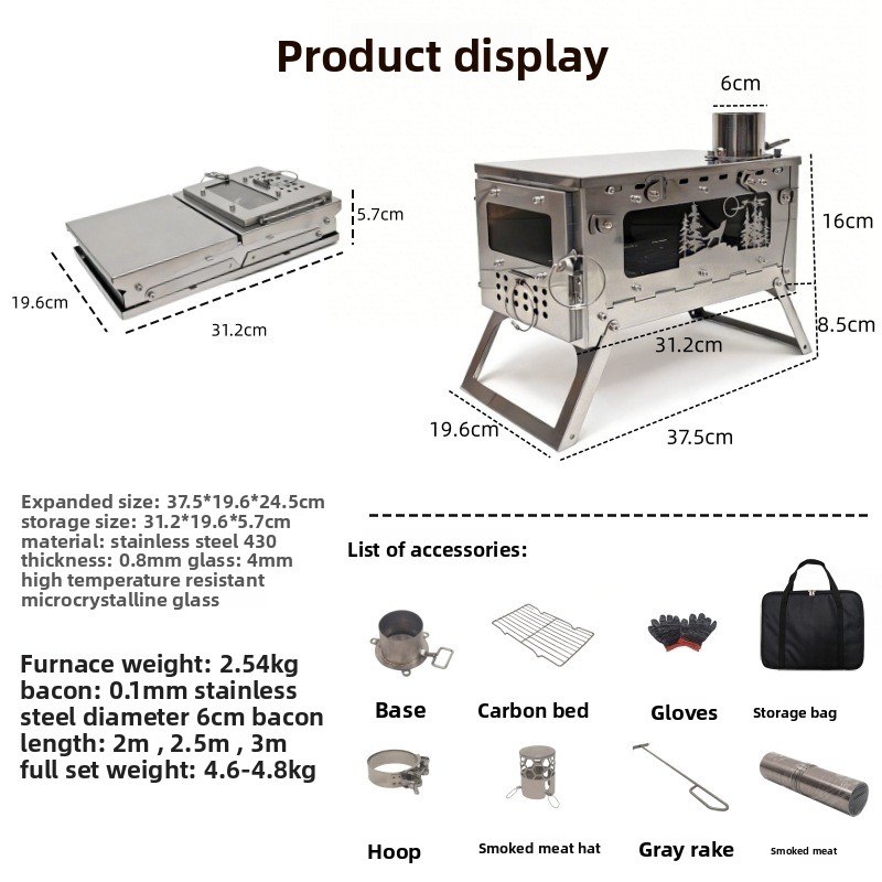 Stainless Steel Foldable Porta - đánh giá và giá Campfire Cooking In Another World