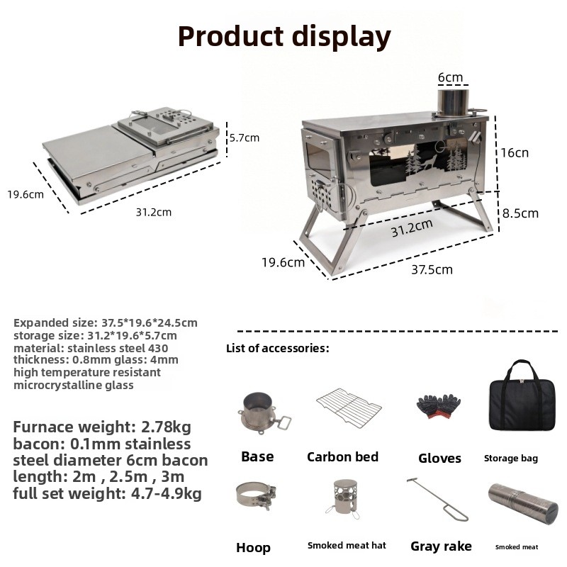 Stainless Steel Foldable Porta - đánh giá và giá Campfire Cooking In Another World