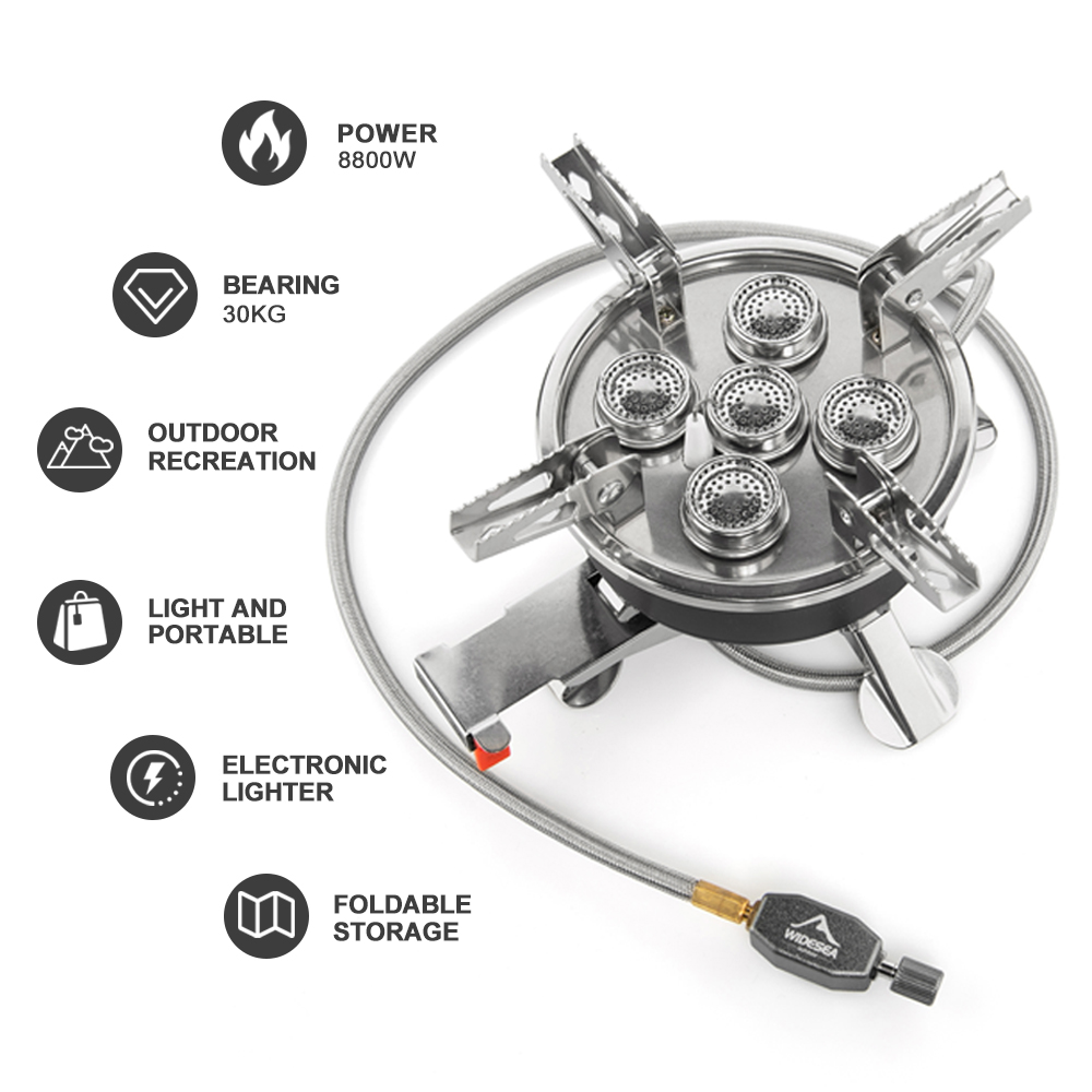 Widesea Camping 5in1 Gas Stove - đánh giá và giá Camping Cooking Heater