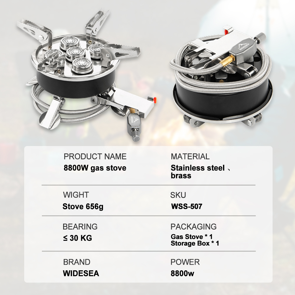 Widesea Camping 5in1 Gas Stove - đánh giá và giá Camping Cooking Heater