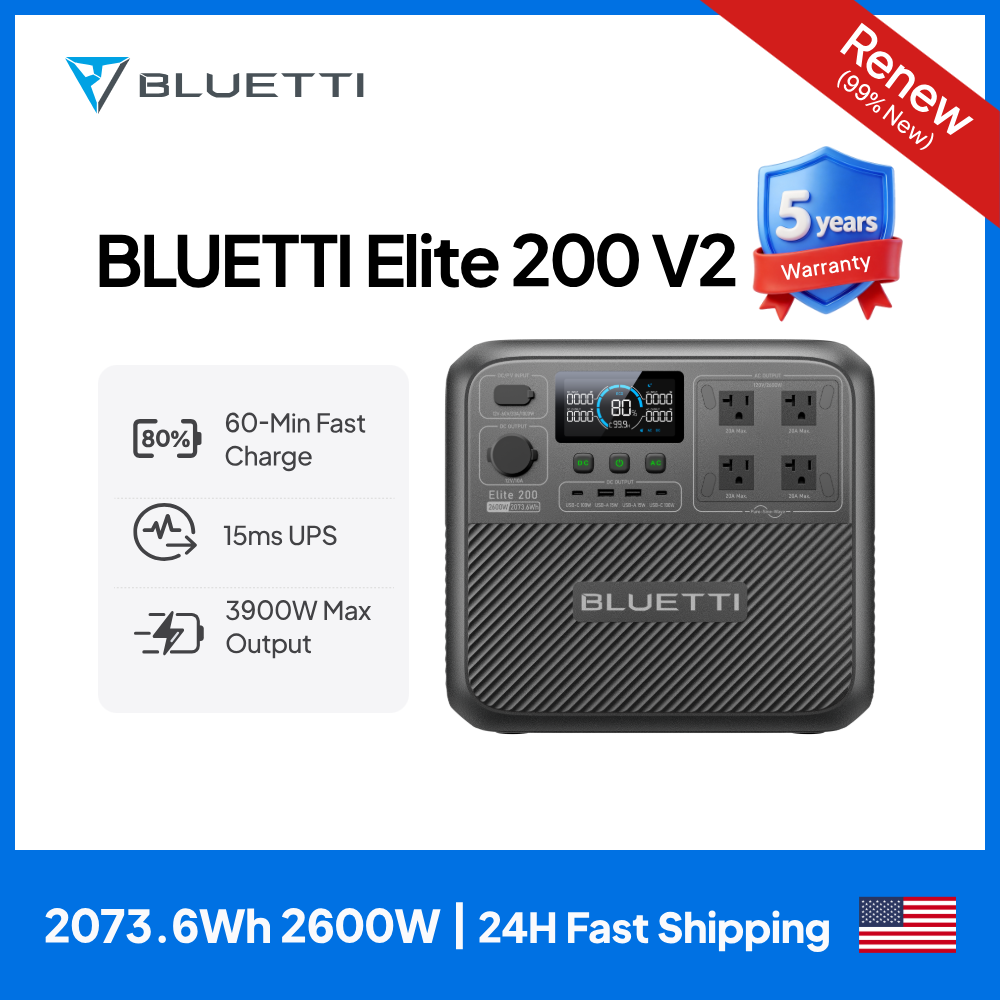 【Renew】BLUETTI Elite 200 V2 Po - đánh giá và giá Camping Cooking Heater
