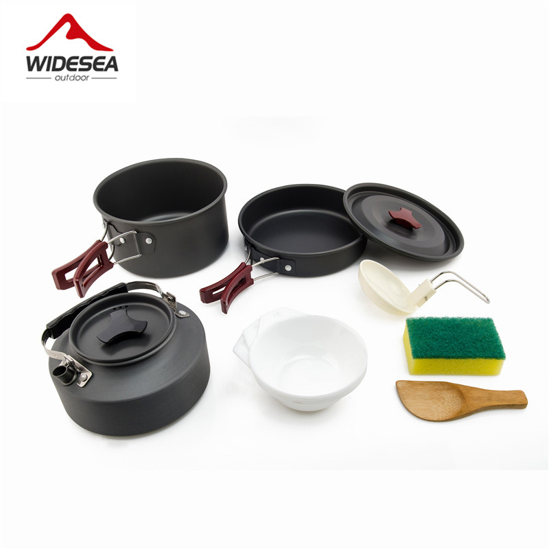 Widesea Camping Cookware Set O - đánh giá và giá Camping Cooking And Eating Set