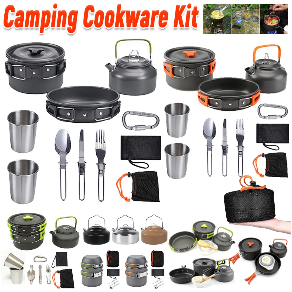 Camping Cookware Kit Kettle Po - đánh giá và giá Camping Cooking Bowl
