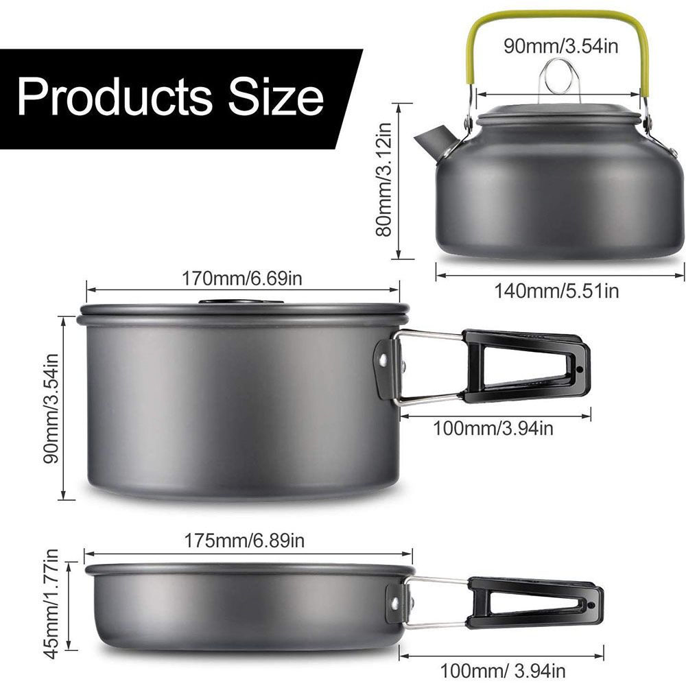 Outdoor Camping Cookware Set M - đánh giá và giá Camping Outdoor Cooking Equipment